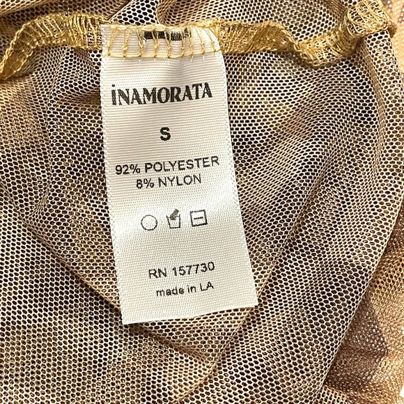 Inamorata Bambi Sheer Checkered Baby Tee - Picture 9 of 10